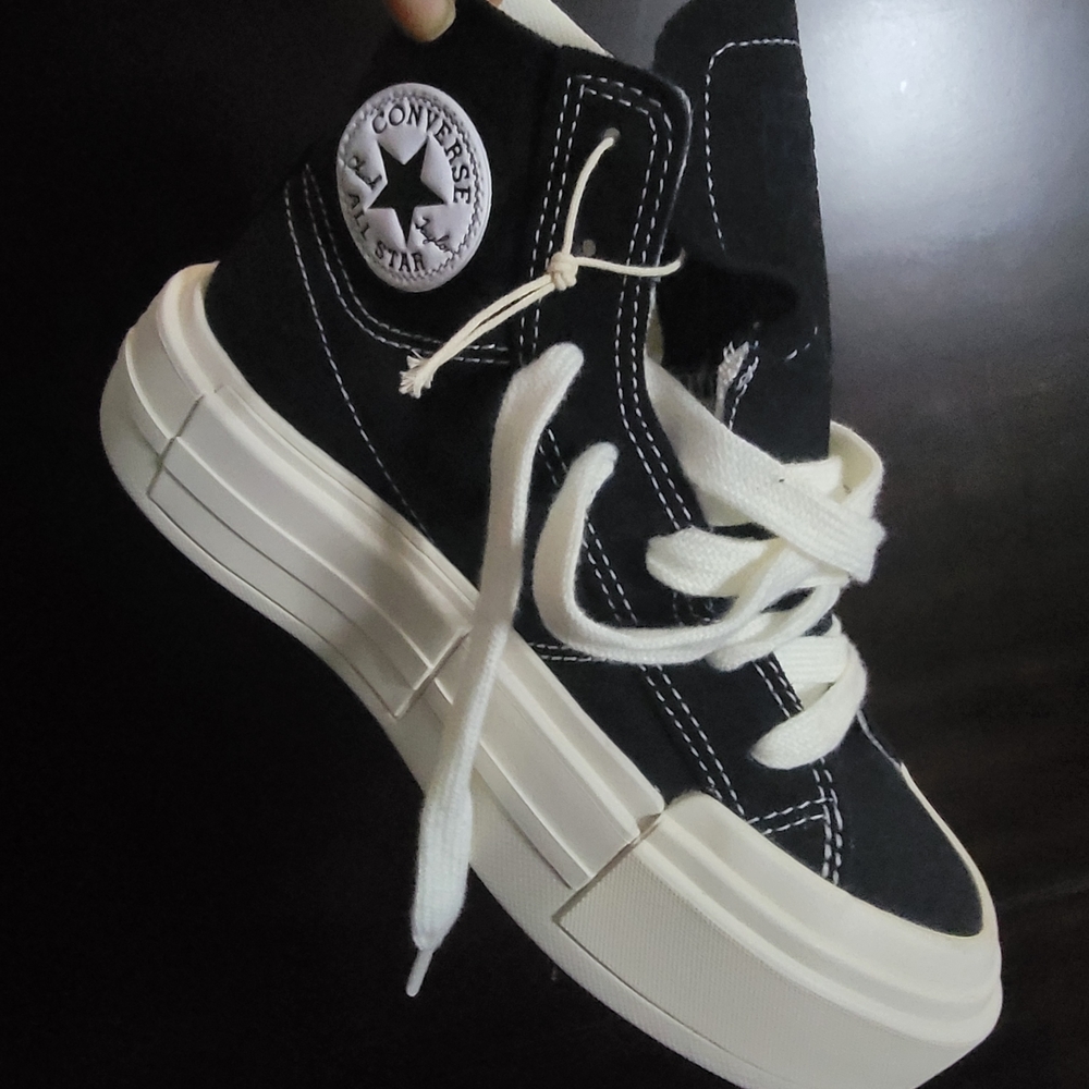 Converse Women's Black and White Platform Sneakers
